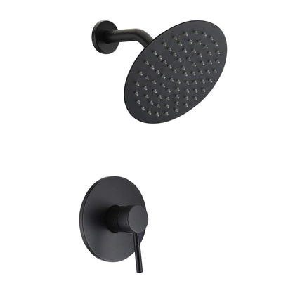 Wall Mounted Shower Faucet, Single Function and Rough-in Valve Included, Matte Black