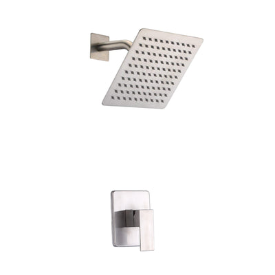 Shower Valve and Trim Kit Brushed Nickel,Single Handle Shower Faucets Included Solid Brass Rough-in Valve