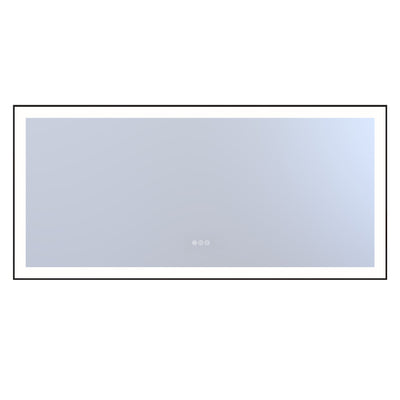 Sumerain 60"x28" Large LED Bathroom Mirror with Lights, Frontlit and Backlit Dimmable Anti-Fog Vanity Mirror with Memory Function, 3 Color Temperature Lighted Wall Mirror Tempered Glass