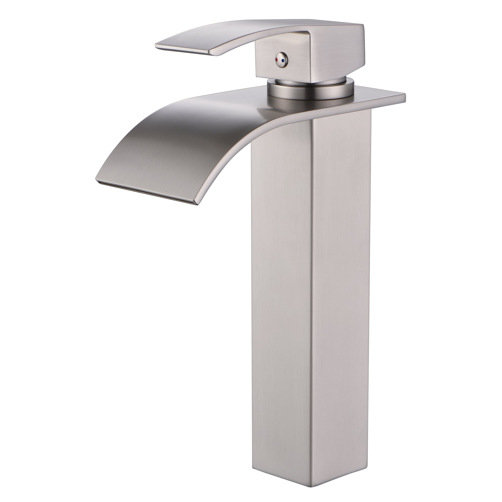 SUMERAIN Waterfall Bathtub Faucet In Brushed Nickel – Deck-Mount Roman Tub With Diverter, Brass Hand Shower, 59-Inch Hose, 13.1 GPM High Flow & WaterSense Certified