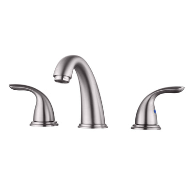 sumerain 8 Inch Widespread Bathroom Faucet 3 Hole 2 Handle Lavatory Sink Faucet, Brushed Nickel