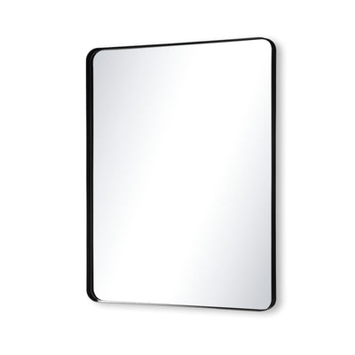 SUMERAIN Bathroom Vanity Mirror with Shatterproof Tempered Glass, 36x30 Inch Modern Matte Black Wall Mirror with Aluminum Frame for Entryway, Living Room and Farmhouse, Horizontal/Vertical Mounting