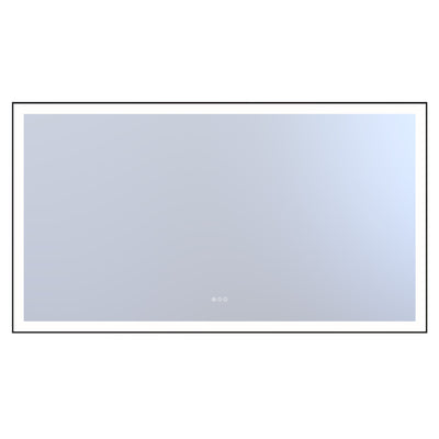 Sumerain 72 x 40 Inch LED Bathroom Vanity Mirror with Lights, Black Aluminum Frame Front and Backlit Large Wall Mirror, Anti-Fog, Stepless Dimmable 3 Color Lighting, Memory Function, Tempered Glass