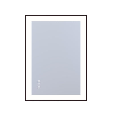 Sumerain 20 x 28 Inch LED Bathroom Mirror with Frame, Frontlit & Backlit Lighted Vanity Mirror, Anti-Fog Dimmable Wall Mirror with 3 Color Temperatures, Memory Function & Tempered Glass