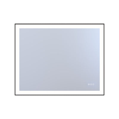 Sumerain 40"x32" LED Bathroom Mirror with Black Frame, Anti-Fog Dimmable Front and Backlit LED Vanity Mirror for Wall, 3 Color Temperature