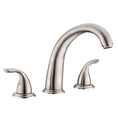 SUMERAIN 2 Handle Widespread Roman Tub Faucet High Flow, Brushed Nickel