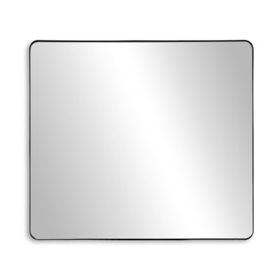 SUMERAIN Large Bathroom Mirror 40x36 Inch, Aluminum Framed Vanity Mirror with Shatterproof Tempered Glass for a Spacious Bathroom or Living Area, Horizontal/Vertical Hanging