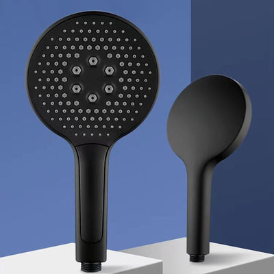 Cabeça de chuveiro de mão Sumerain preto chuveiro de mão grande de alta pressão, economia de água com 3 tipos de jato (135 mm)