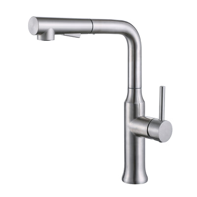 Sumerain High Pressure Kitchen Mixer Tap, Extendable Kitchen Tap with Pull-Out Shower, Stainless Steel 360° Rotatable
