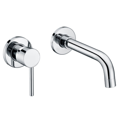 sumerain Wall Mounted Bathroom Sink Faucet Lavatory Faucet Chrome Finish, Left-Handed Design