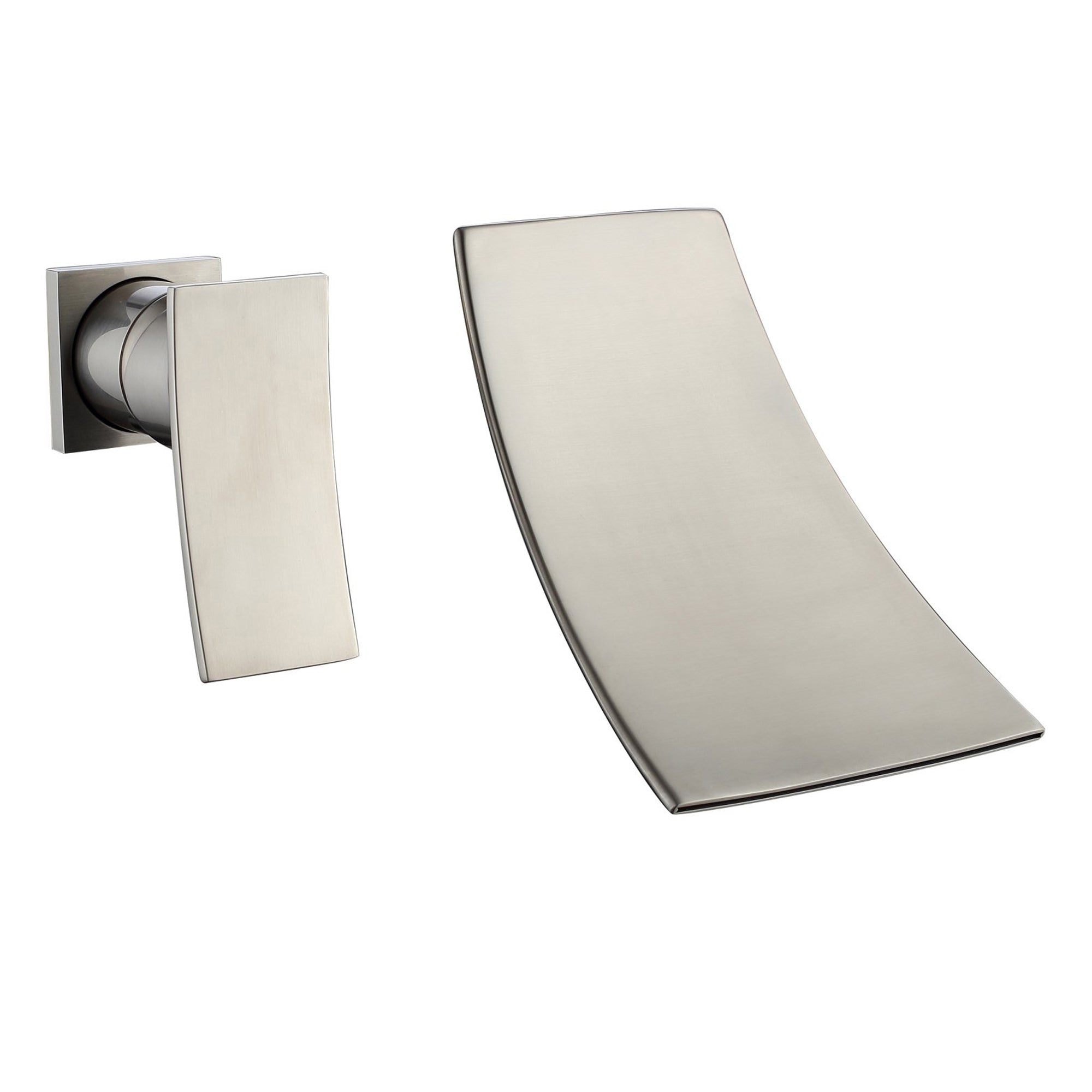 sumerain Brushed Nickel Tub Faucet Waterfall Wall Mount Bathtub Filler