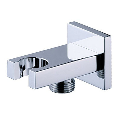 Wall Mounted Supply Elbow with Hand Shower Holder and 1/2" Connection Chrome Finish Sumerain 3218015-C