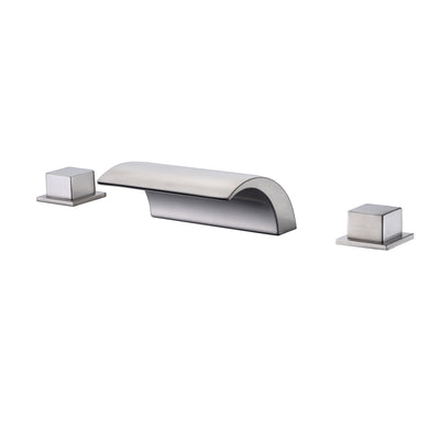 Roman Tub Faucet Brushed Nickel,Waterfall Spout for High Flow Rate,Include Valve and Trim Set