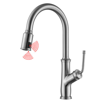 Touchless Kitchen Faucet with Pull Down Sprayer,Brushed Nickel Finish
