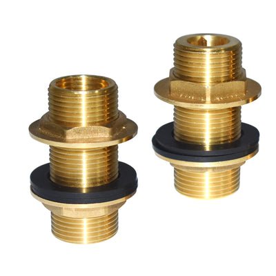 Sumerain Clawfoot tub faucet Brass Extension Nut for tub wall mounting,NPT 1/2" Female X G3/4 Male,S7931-PB (2-Pack)