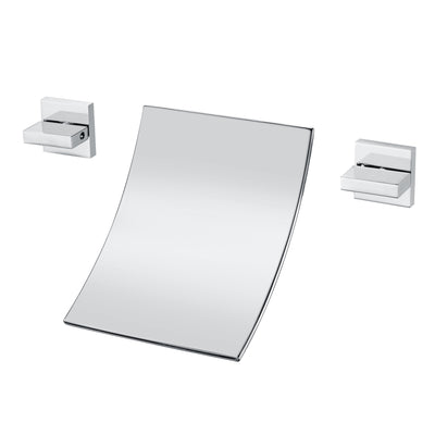 SUMERAIN 3 Hole Wall Mounted Waterfall Bath Filler Tap,Chrome Finished