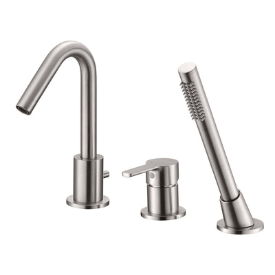 Roman Tub Faucet with Handheld Shower Sprayer and Valve,Brushed Nickel
