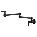 Bronze Pot Filler,Wall Mount Oil Rubbed Bronze,Dual Swing Joints and 24" extension