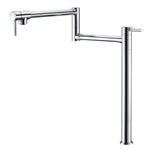 Deck Mount Pot Filler Faucet,Chrome Finish with Extension Shank and 20" Dual Swing Joints Spout