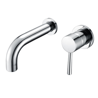 SUMERAIN Wall Mounted Bathtub Faucet, Single Handle Tub Faucet Set Including Rough-in Valve, Chrome