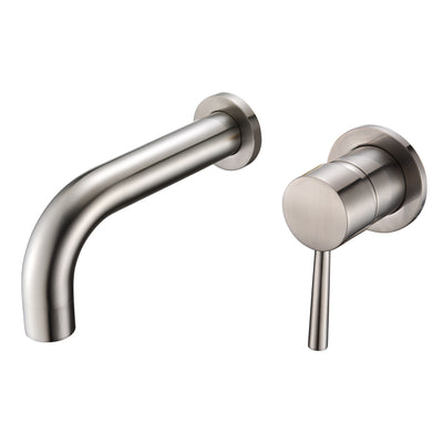 SUMERAIN Tub Faucet Brushed Nickel Wall Mount Bathtub Faucet Single Handle with Rough-in Valve